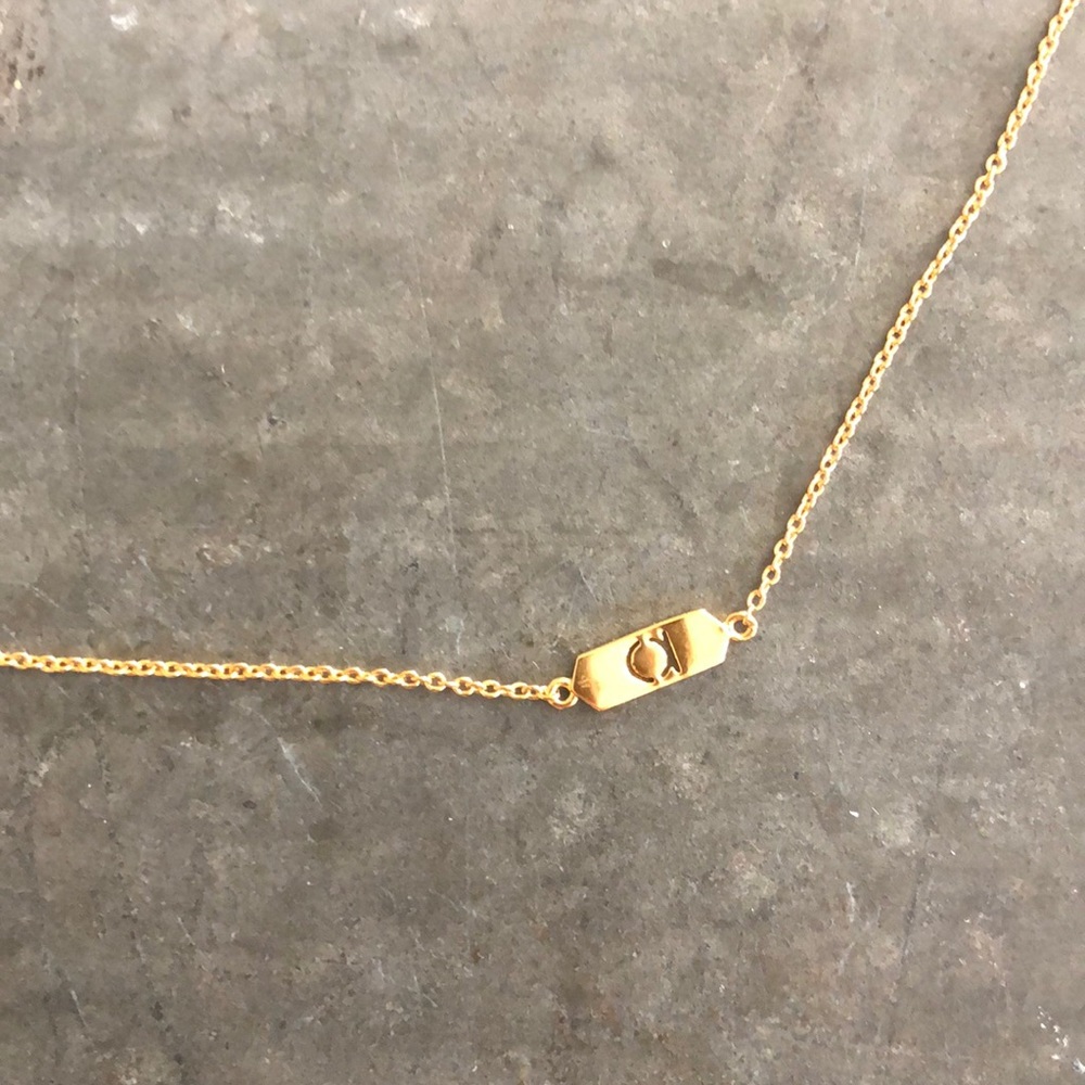 Gorjana Alphabet Necklace letter “a” in Gold